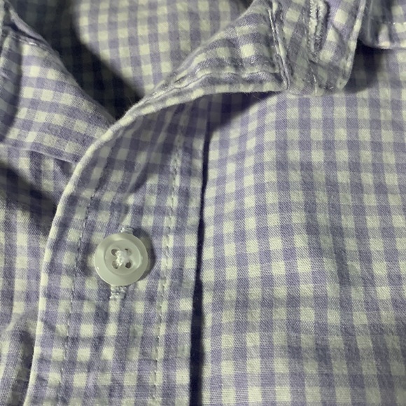 Men’s Amazon Essentials lavender gingham, short sleeve shirt. Size XXL - Picture 3 of 10